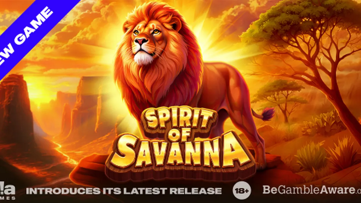 Pemandangan alam liar sabana dalam permainan slot Spirit of Savanna